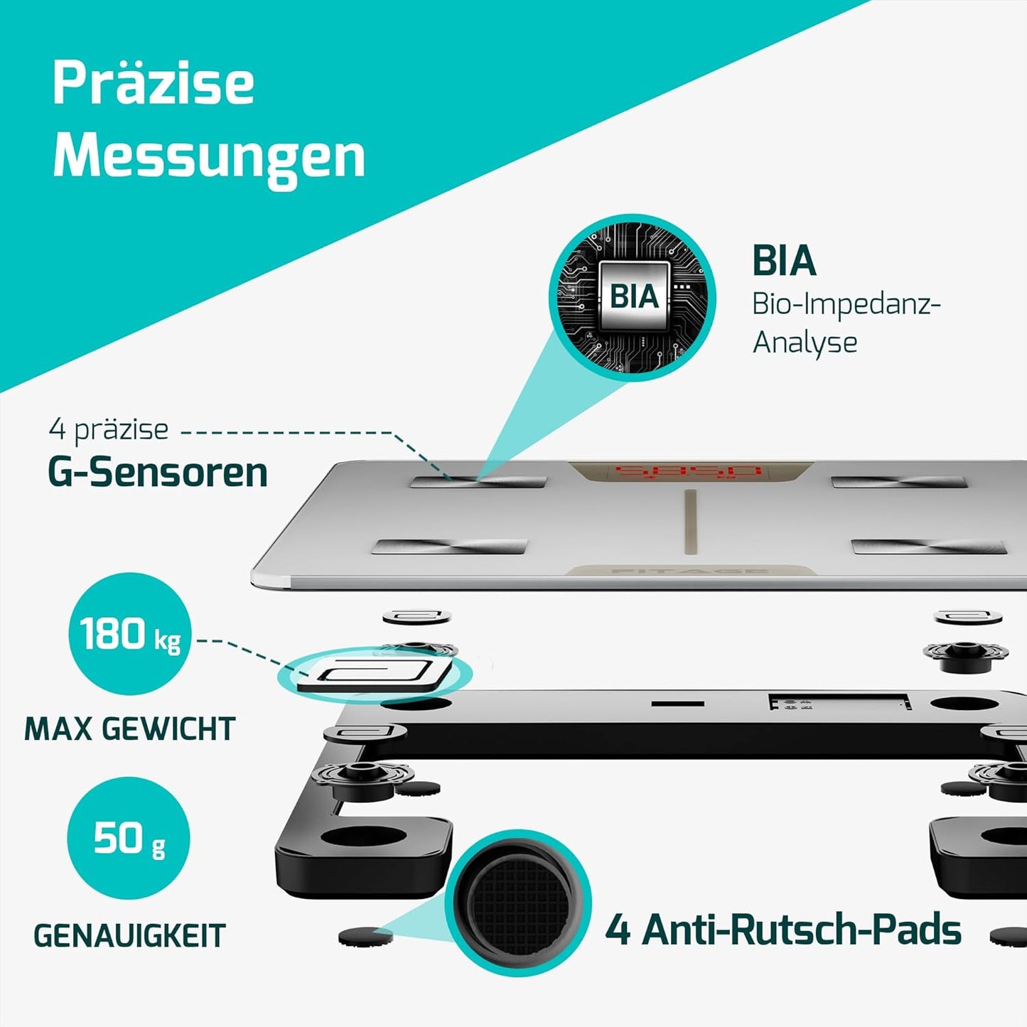 Körperanalysewaage, Weiss