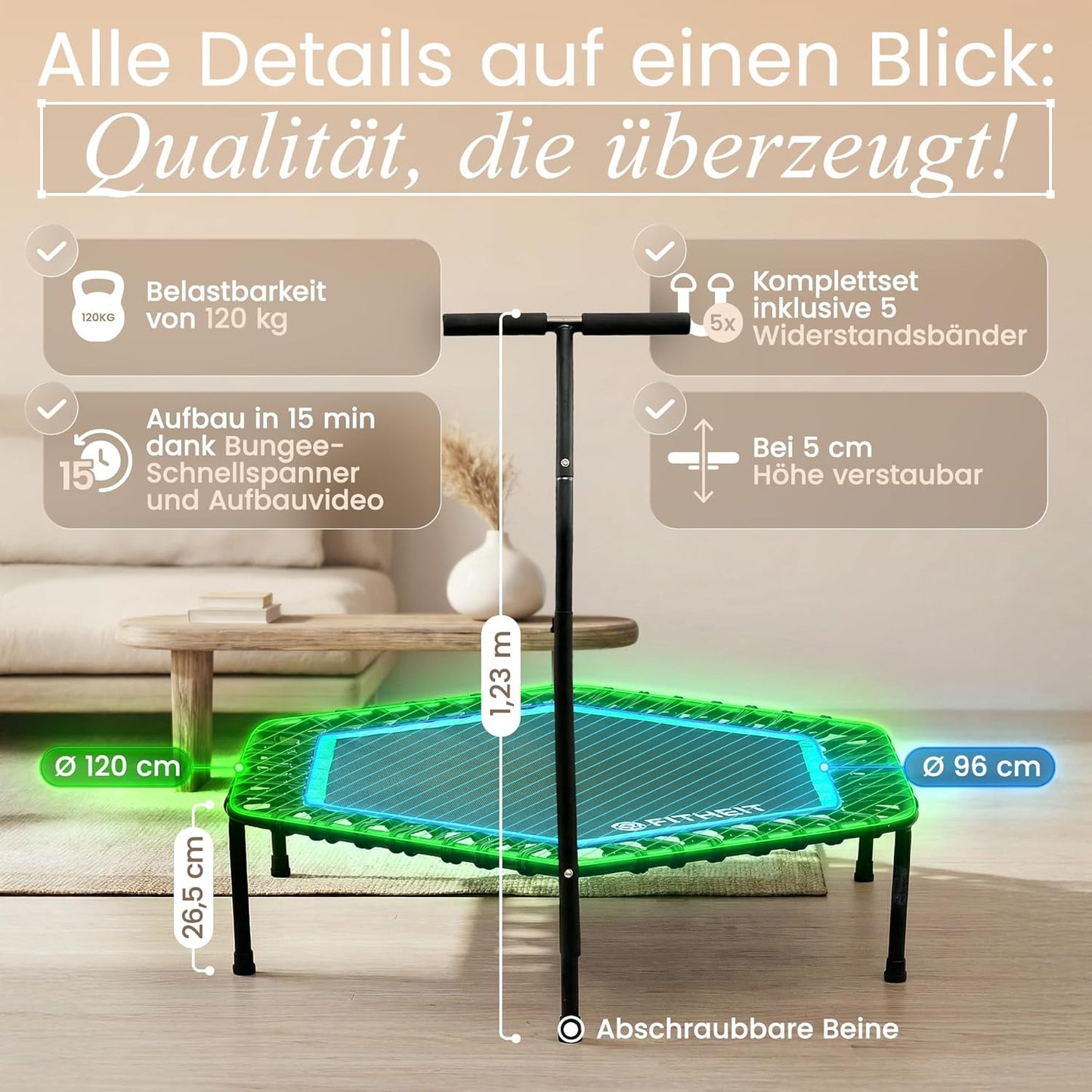 Fitnesstrampolin für Erwachsene