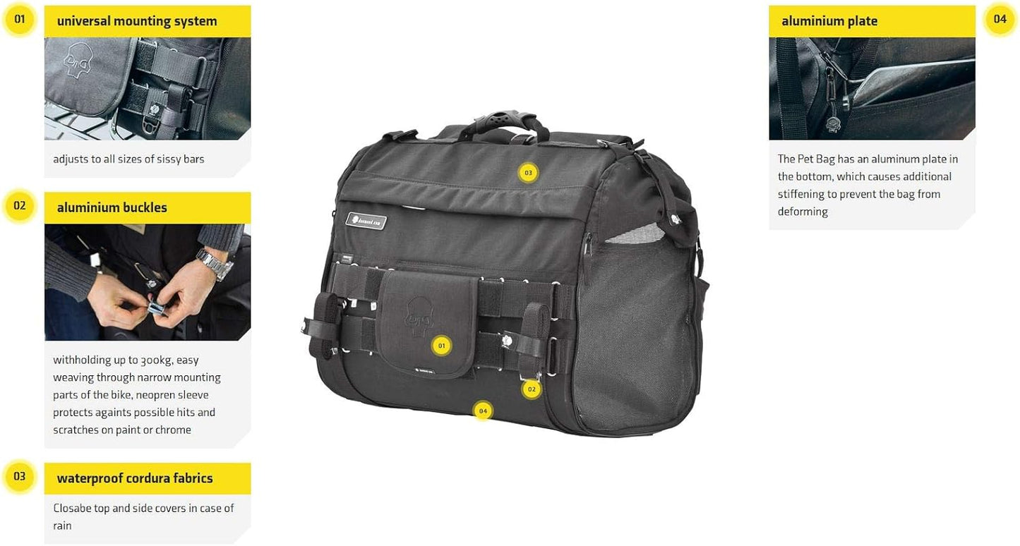Motorrad-Haustiertasche für Hunde & Katzen 2-5 kg, XS (2-5 kg)