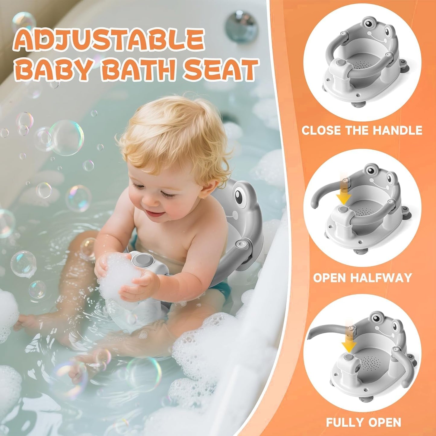 Rutschfester Baby-Badewannensitz ab 6 Monate