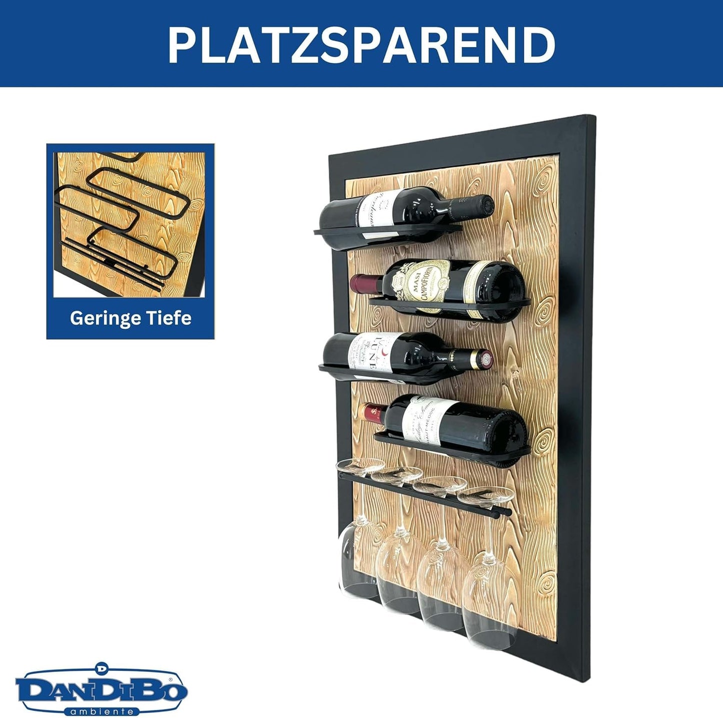 Weinregal mit Glashalter