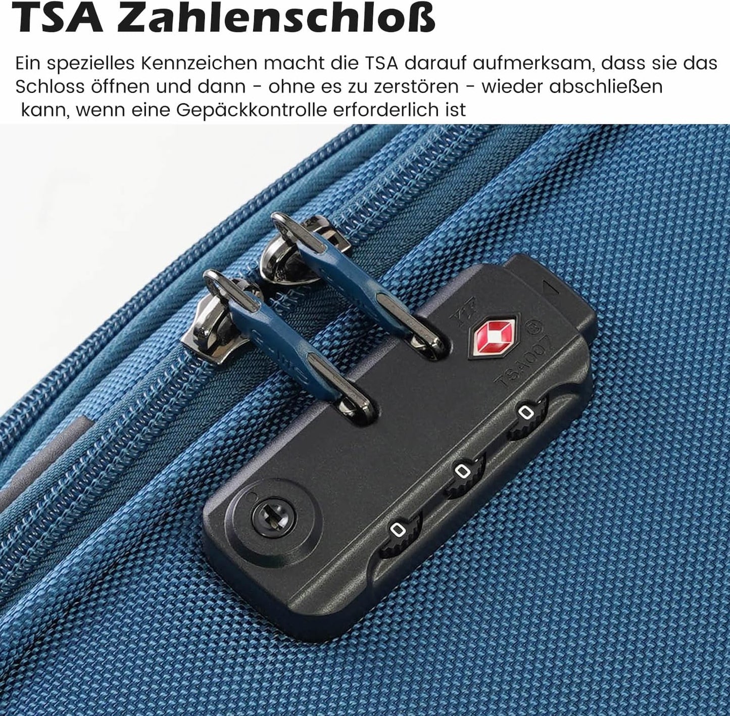 2-teiliges Handgepäck-Set mit Umhängetasche, Handgepäck-Set 2tlg Schwarz+rot