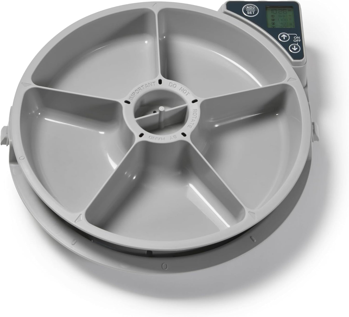 Automatischer Futterautomat mit Timer und Kühlakkus, 5 Näpfen, Grey – 5 Bowl Feeder