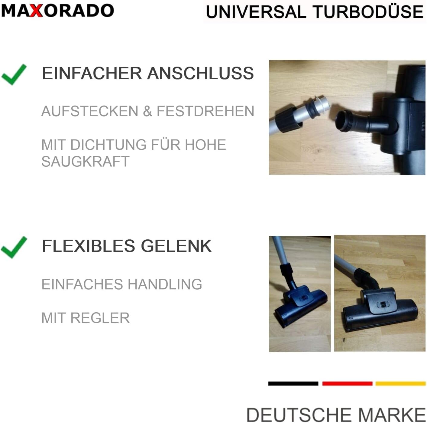 Universal Staubsauger Turbodüse für Tierhaare