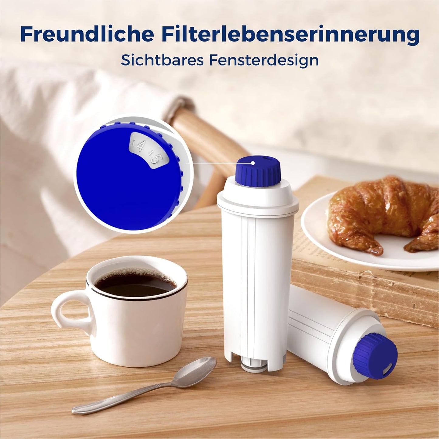 8er-Set Filterkartuschen für De'Longhi Kaffeemaschinen, Basic 8 Stück (1er Pack)