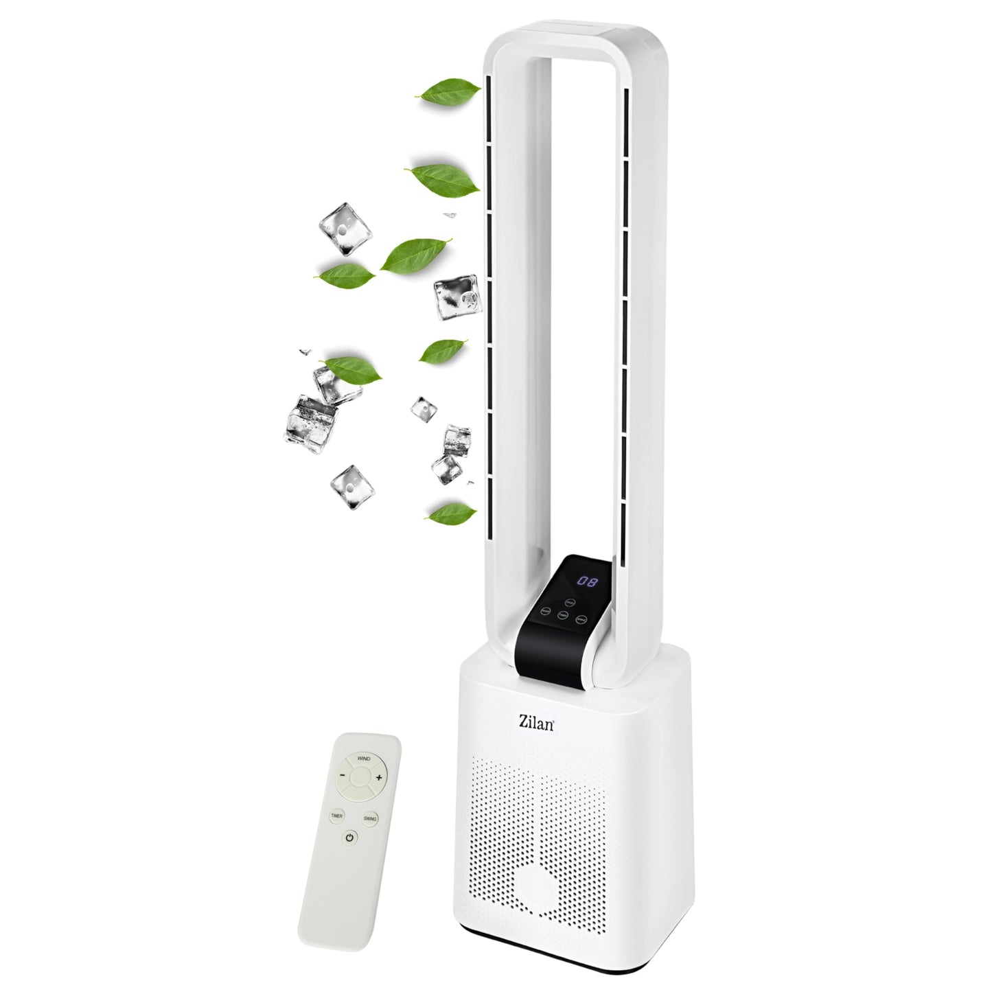 Wanda Turmventilator mit Fernbedienung und Timer, Wanda White