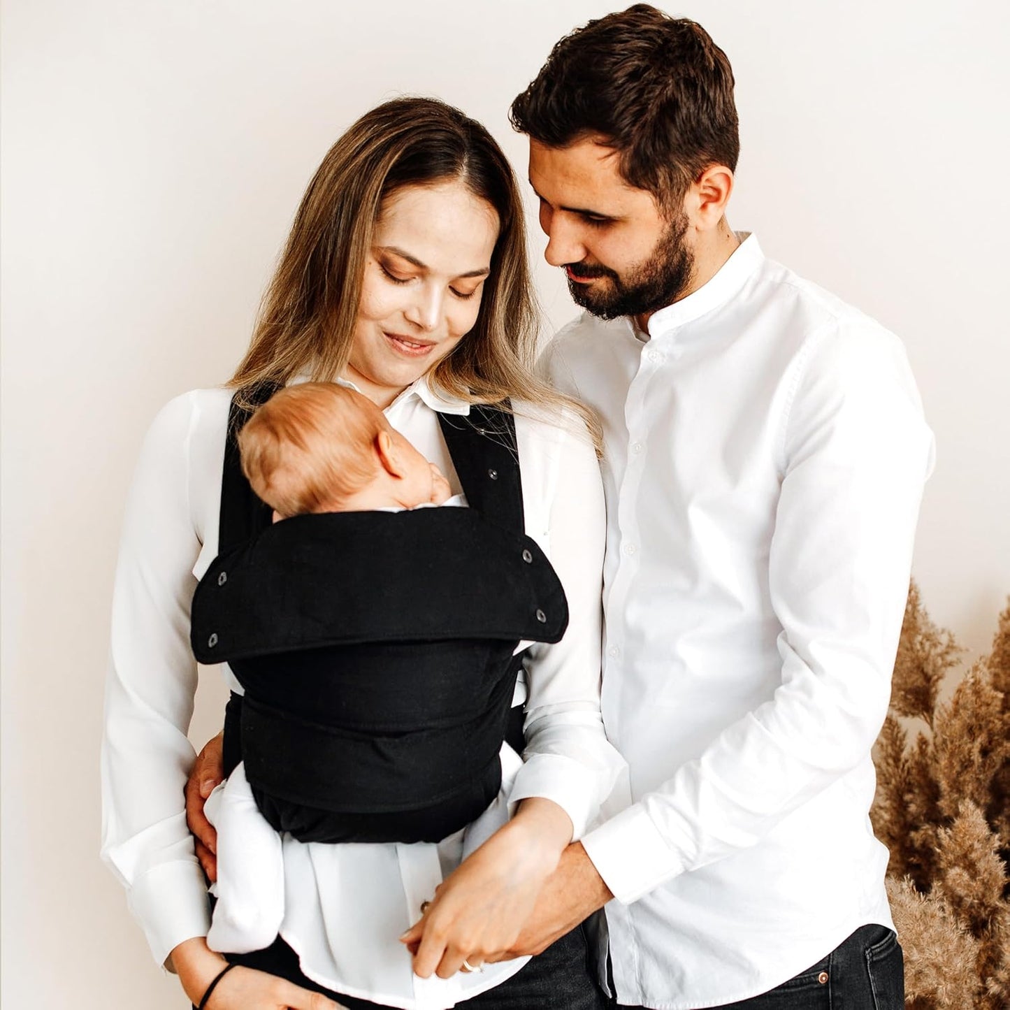 Babytrage für Neugeborene bis 15 kg, XL Black