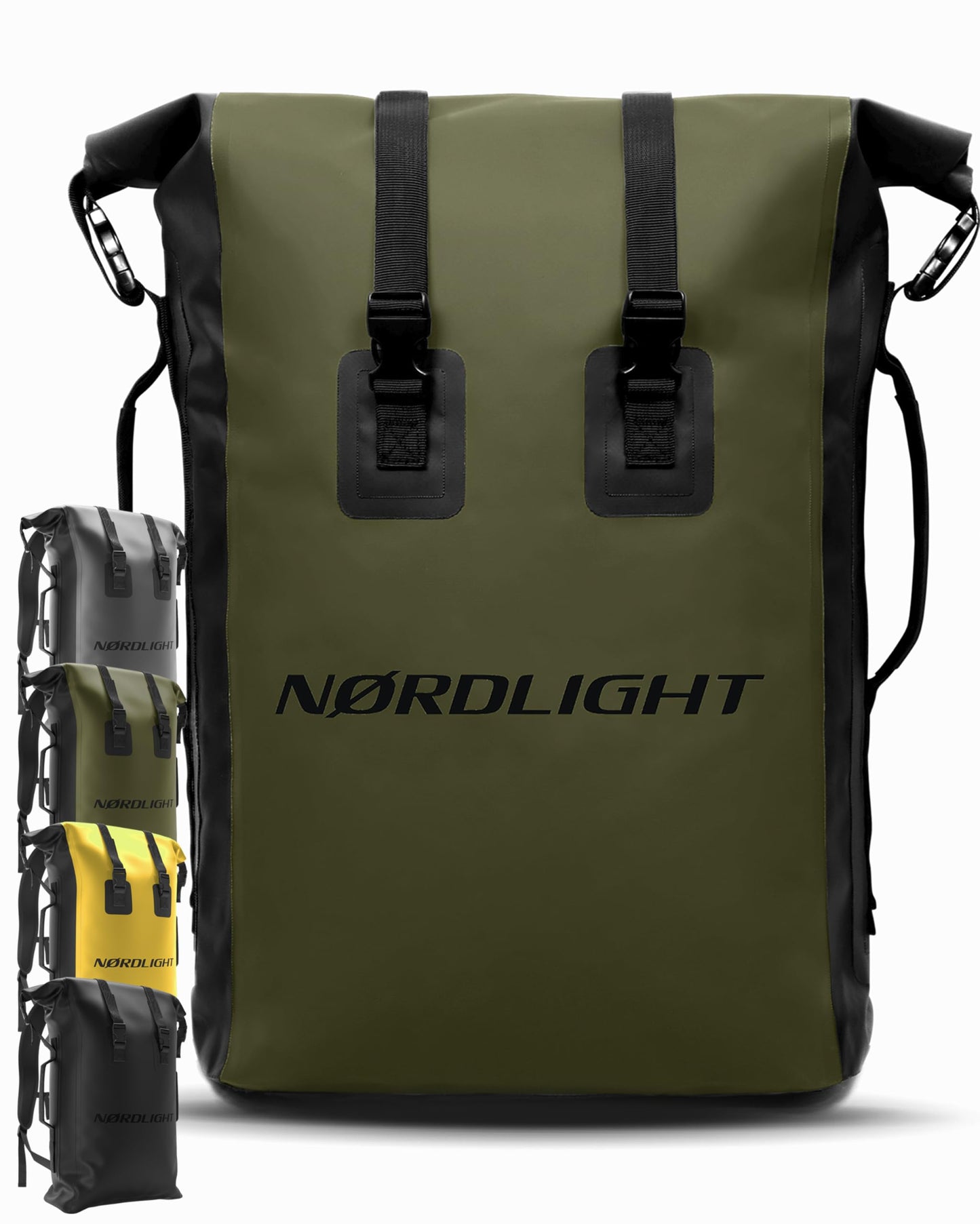 Wasserdichter Rucksack, Olivgrün 35 L