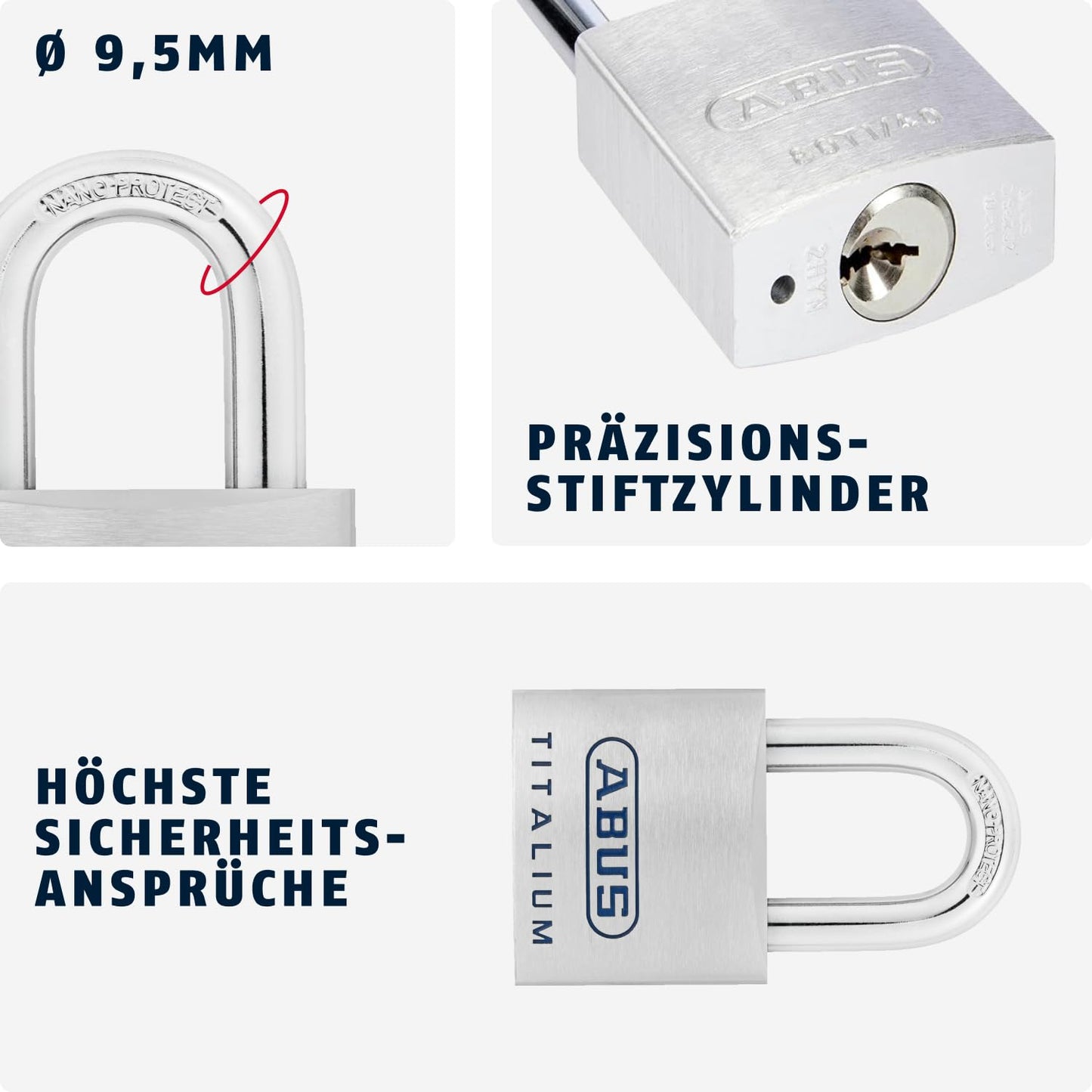 Titalium 96TI/50, 50mm verschiedenschliessend Titalium