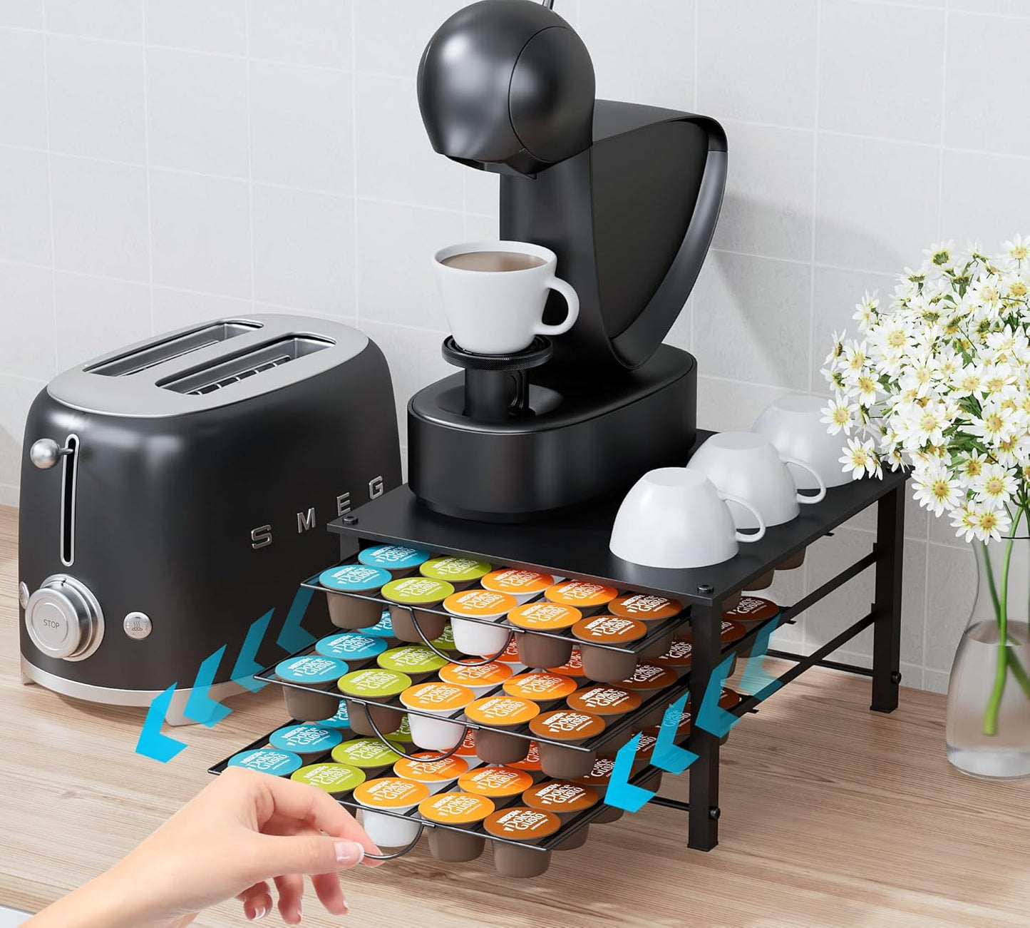 Kapselhalter für Dolce Gusto, 90 Kaffeekapseln