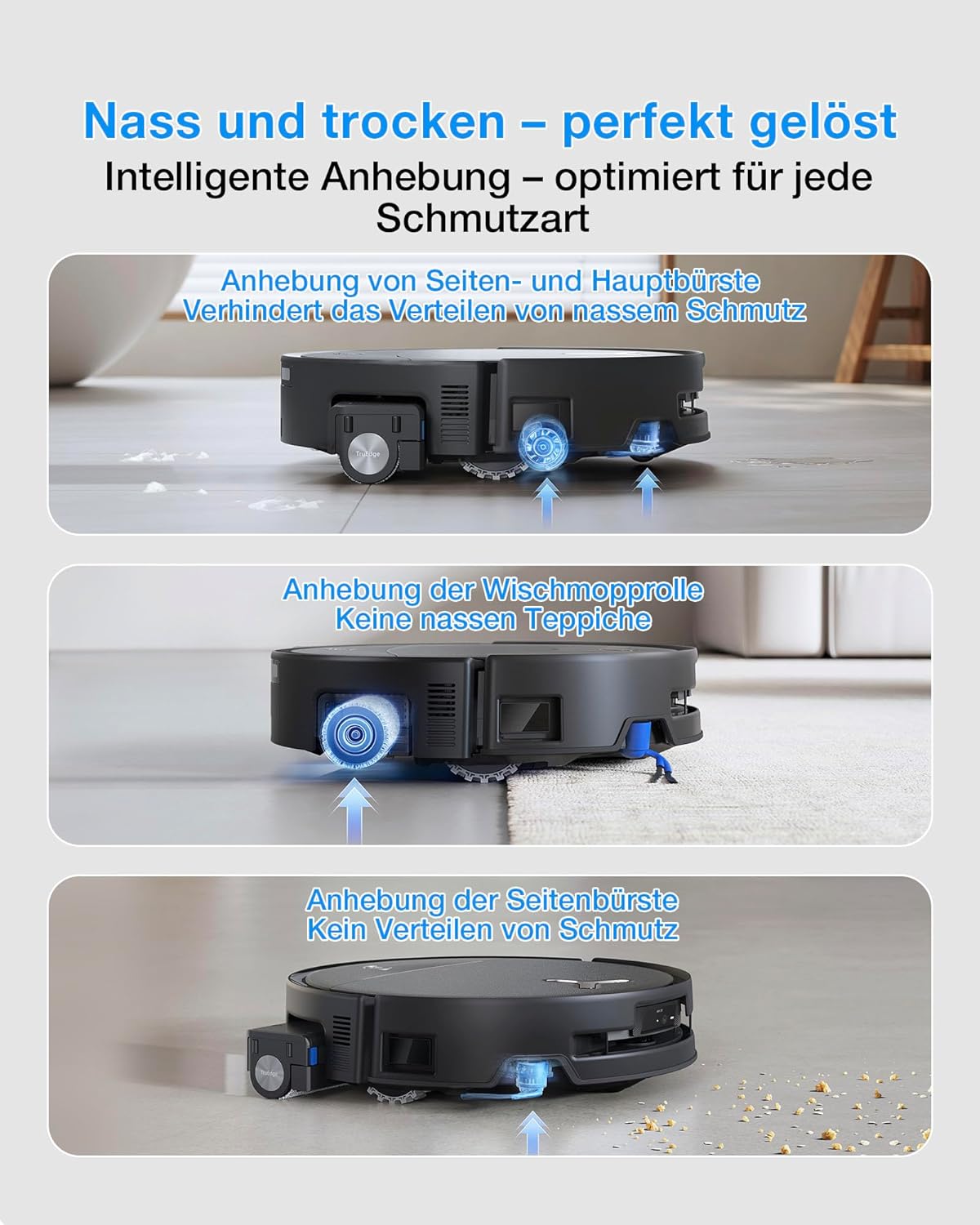 Deebot T80S Saugroboter mit Wischfunktion, T80S OMNI Schwarz