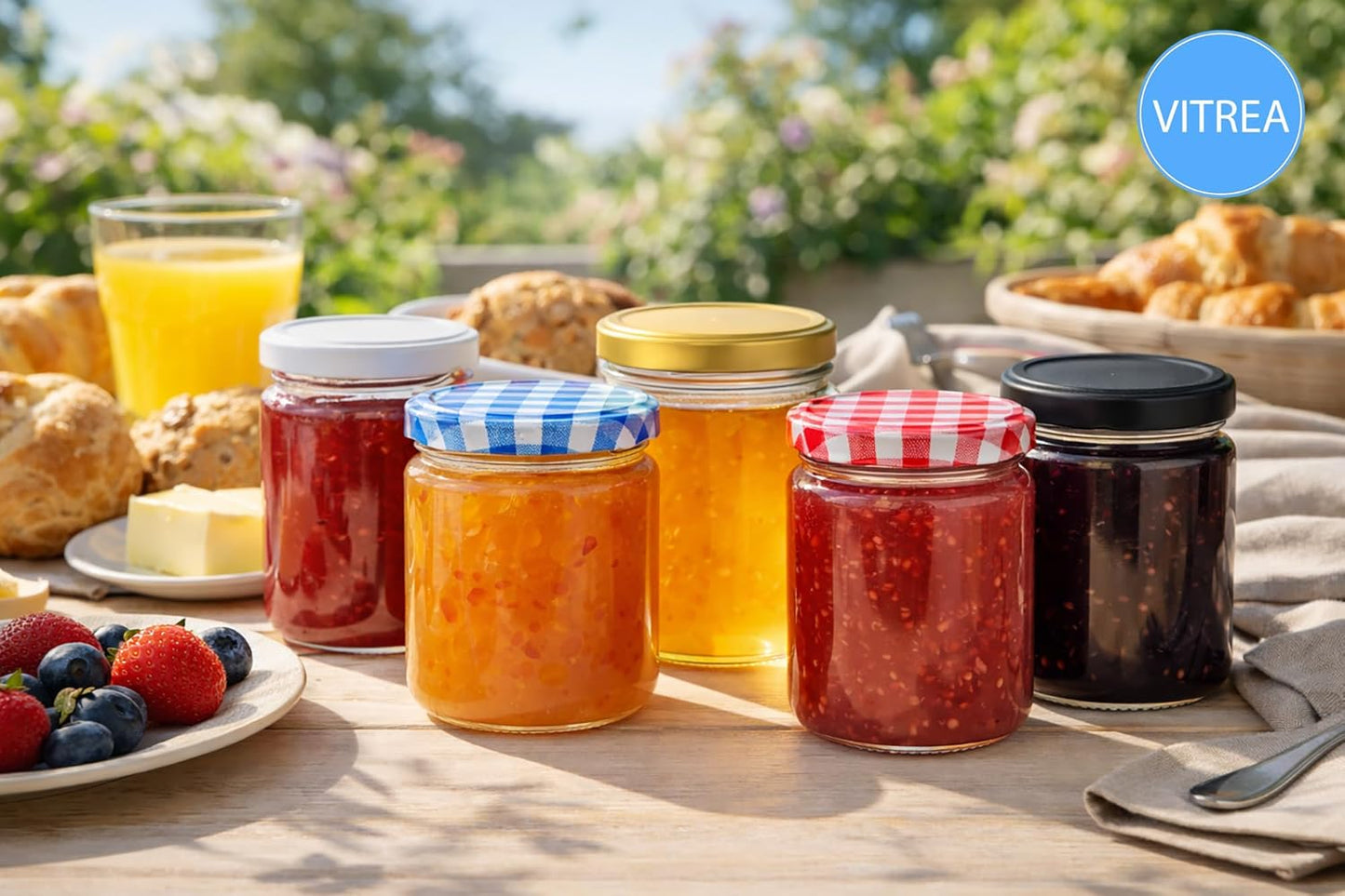Marmeladengläser Set mit Schraubdeckel (100 Stück, 275 ml), 275 ml 100