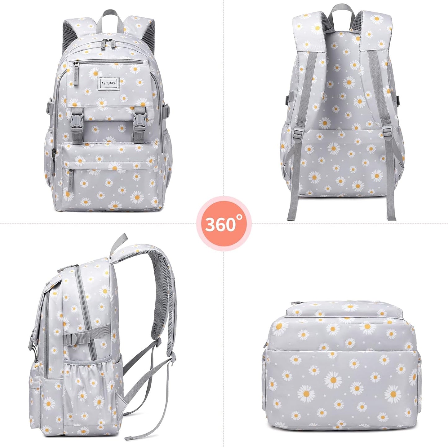 Schulrucksack-Set mit Lunchpaket, L Daisy
