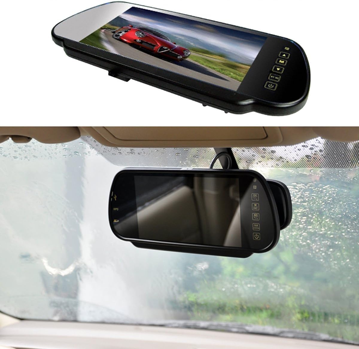 Rückfahrkamera Spiegelmonitor mit Parkhilfslinien