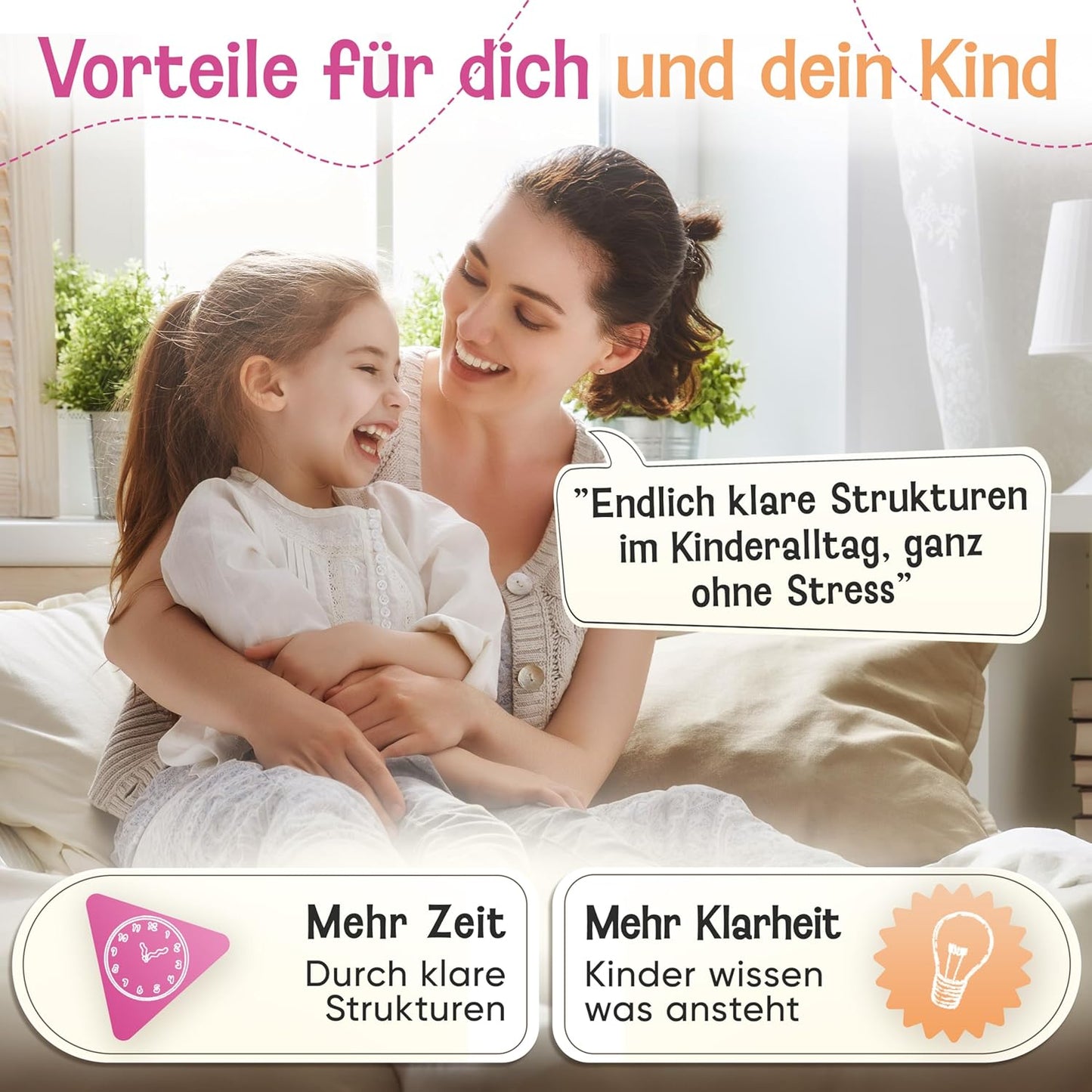 Wochenplaner und Magnettafel für Kinder, Pink Wochenplan