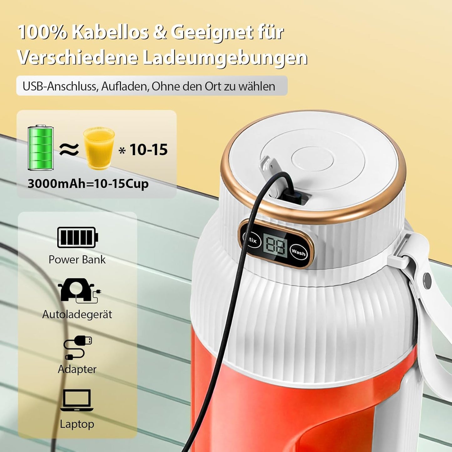 Fruchtsaftmaschine, Beige