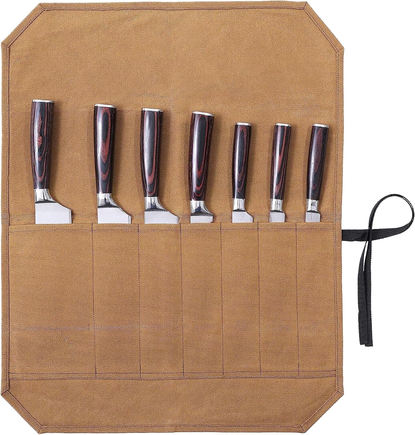 Aufbewahrungstasche für 7 Küchenmesser, Khaki