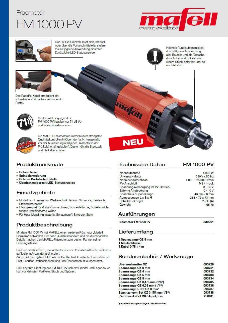 9M0201 Fräsmotor