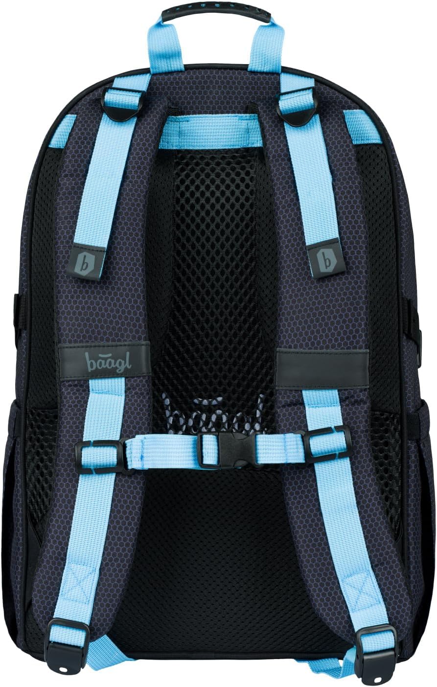 Schulrucksack-Set für Grundschule (3-teilig), Skate Bluelight