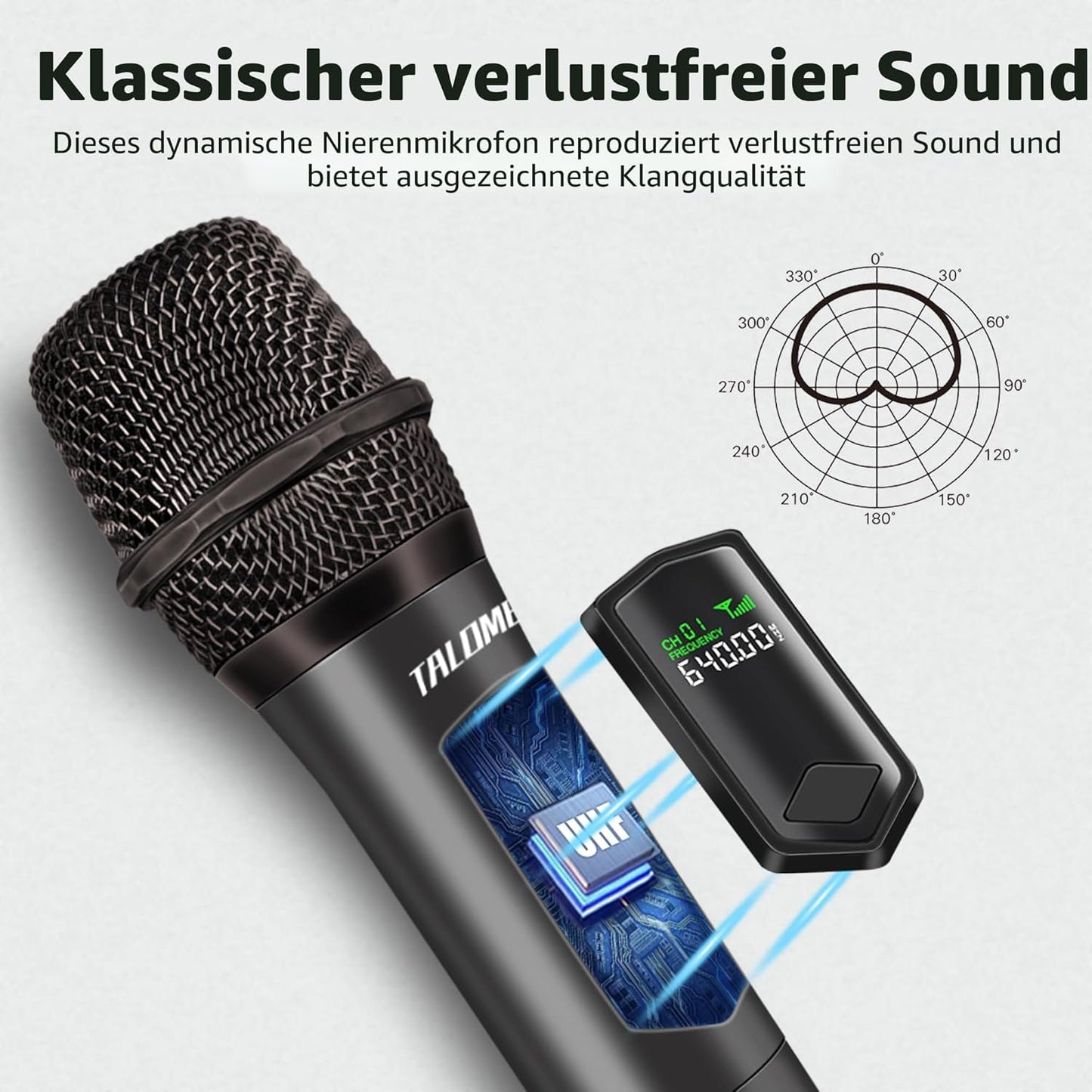 Kabelloses Dual-Mikrofon-Set K60-2 für Bühne & Event, Grau
