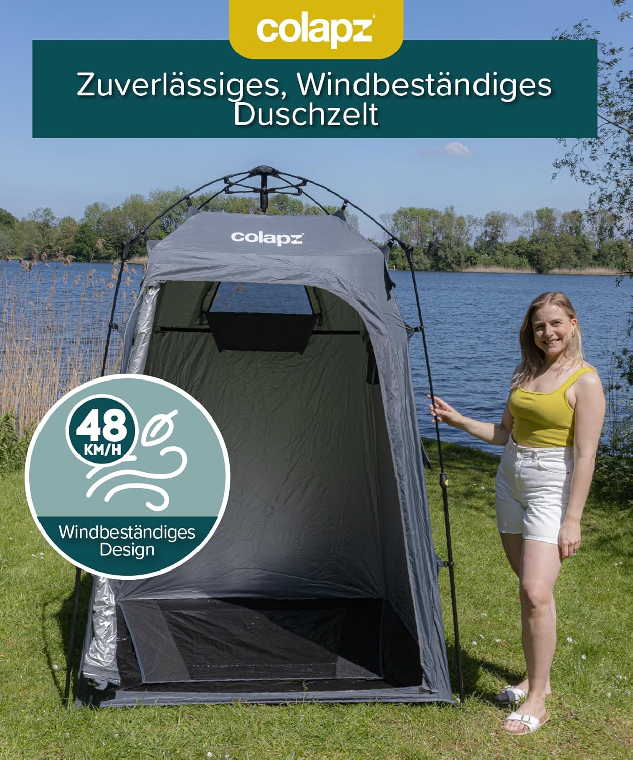 Pop-up-Dusch- und Umkleidezelt, Grau