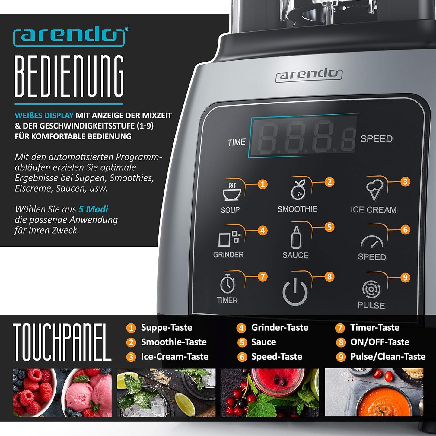 Standmixer, A: Cool Grey