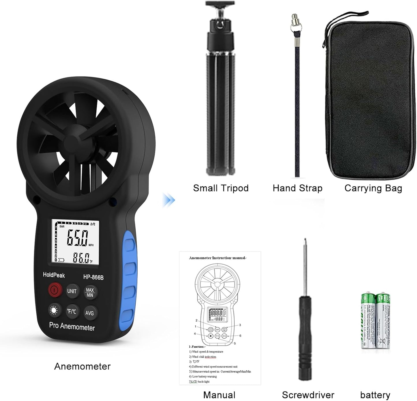 Digitales Anemometer Windmessgerät