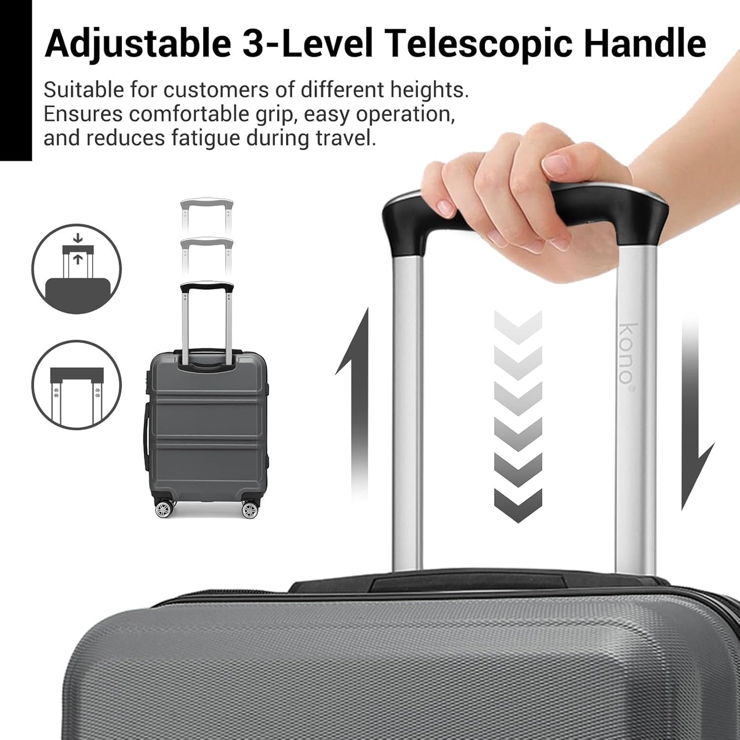 Reisekoffer, XL (74cm) Grau