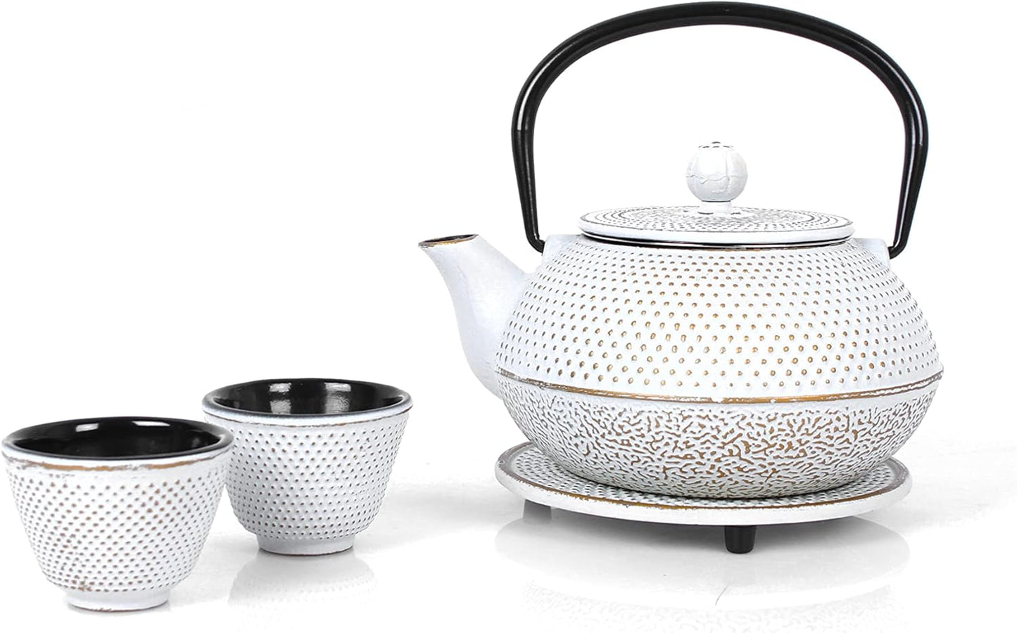 Teeservice aus Gusseisen, 0,8 L Creme
