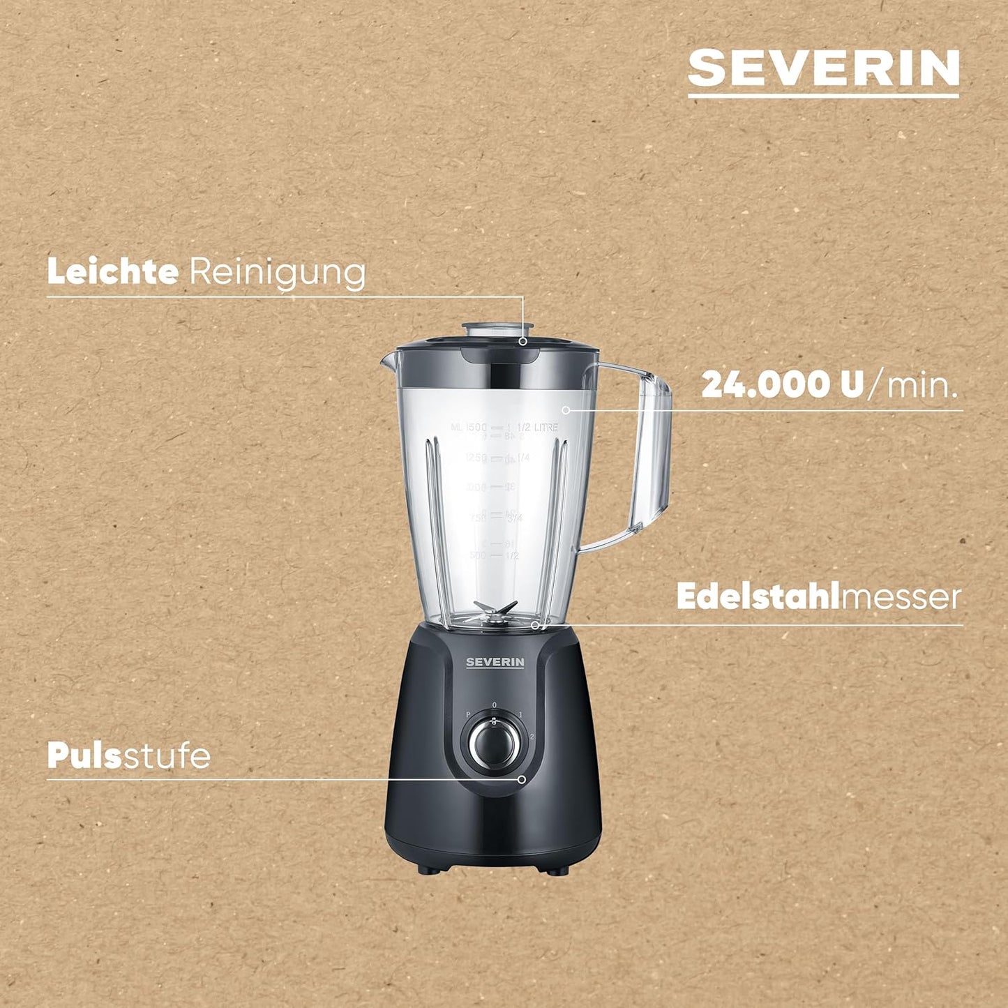 Standmixer SM 3707 mit Tritan-Mixbehälter, Single