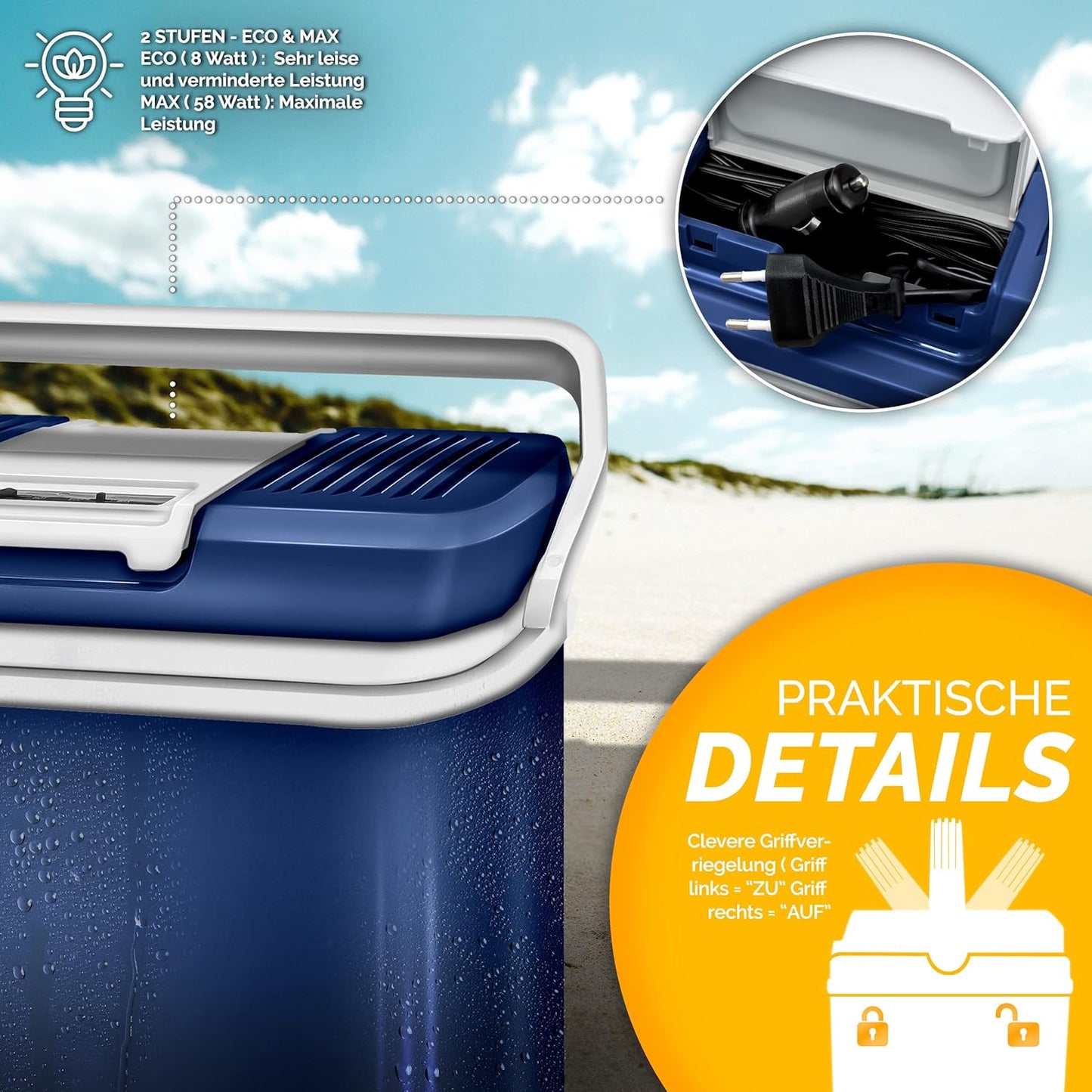 Elektrische Thermobox, Blau