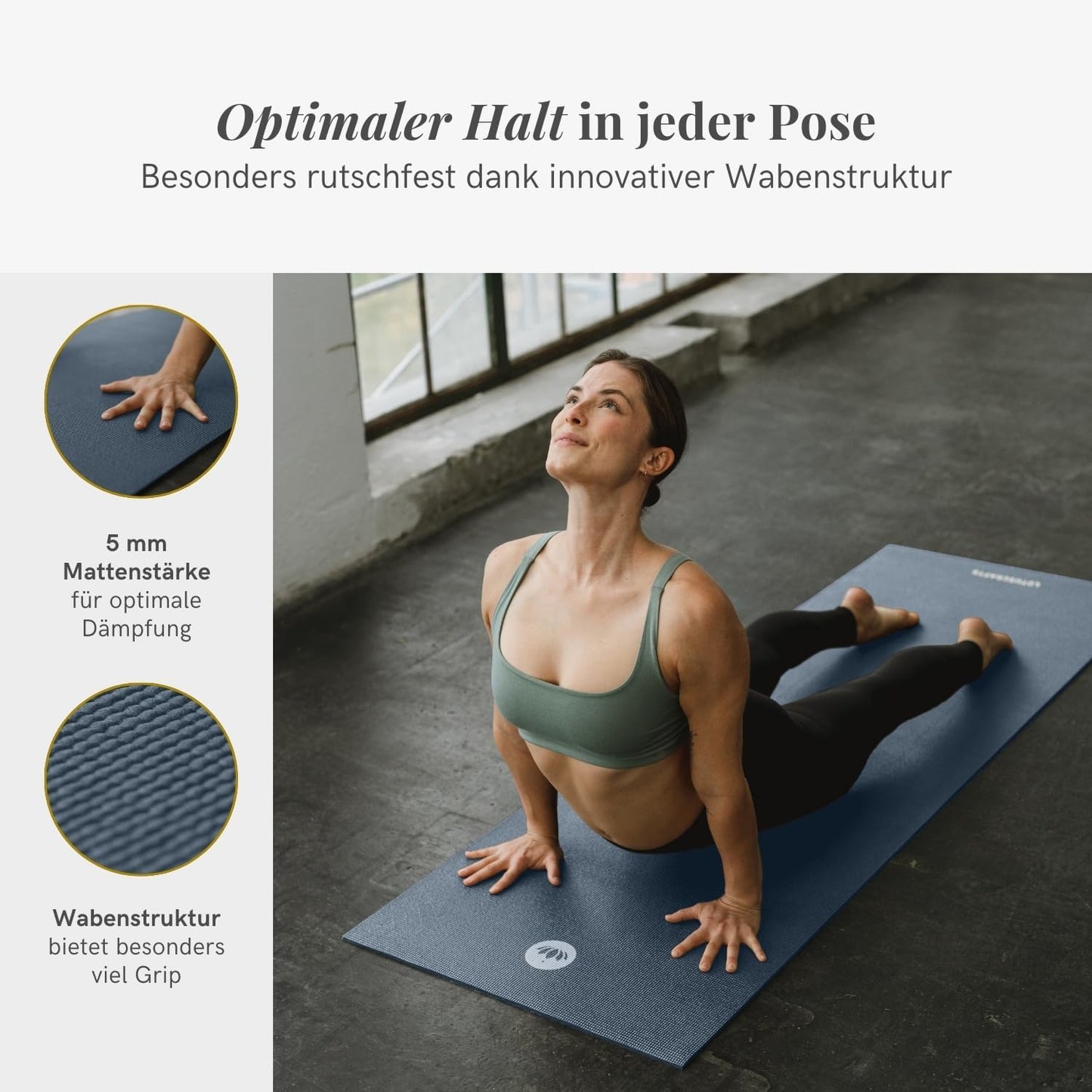 Yogamatte Mudra, Standard / Indigo Dust