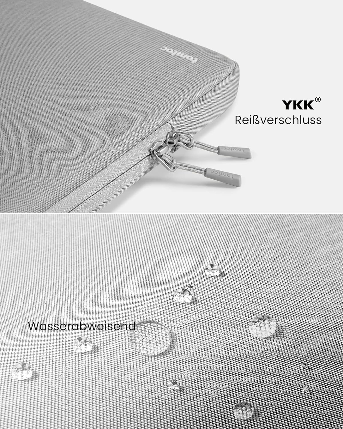 Wasserdichte Laptop-Schutzhülle, 13,5-14,4 Zoll Grau