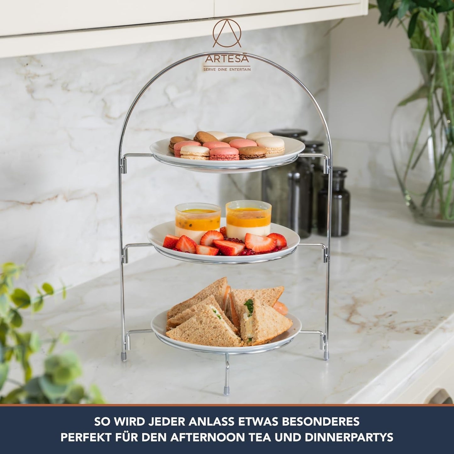 Dreistöckige Etagere