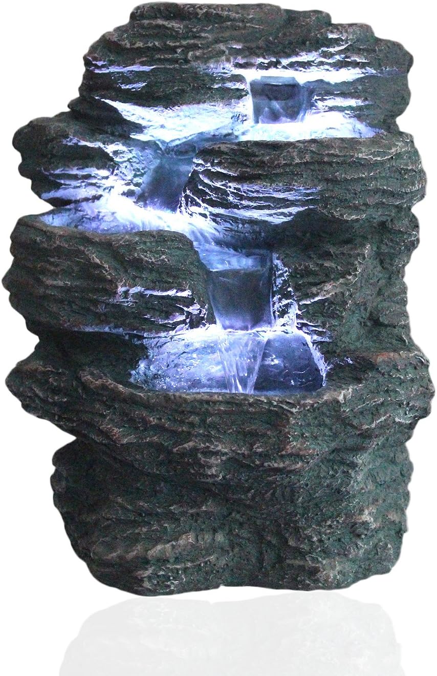 Springbrunnen Niagara mit LED Beleuchtung