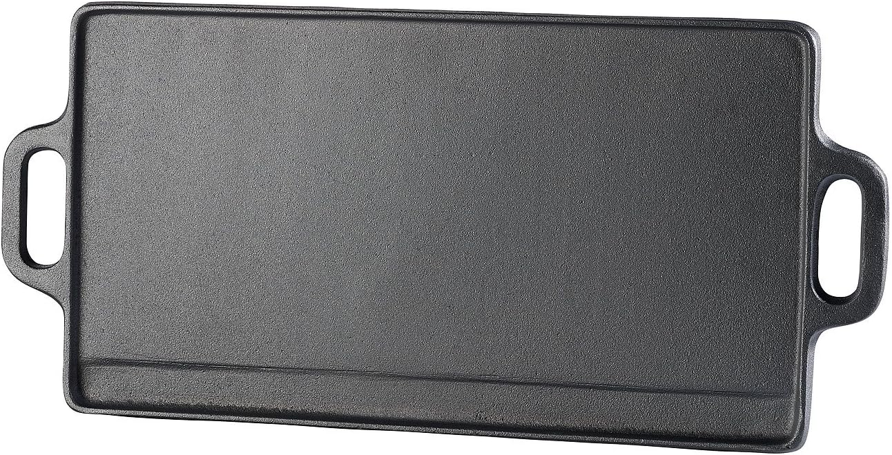 2er-Set Gusseiserne Wende-Grillplatten, 2er- Set 51 x 23,5 cm