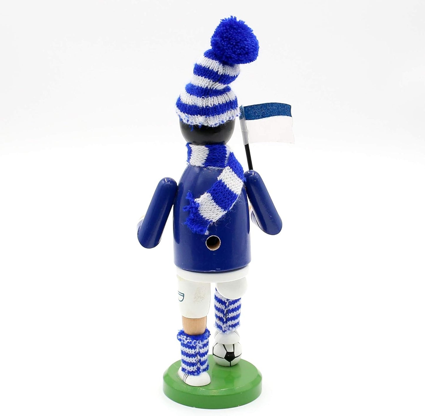 Räuchermann Fussballer, Blau / Weiss