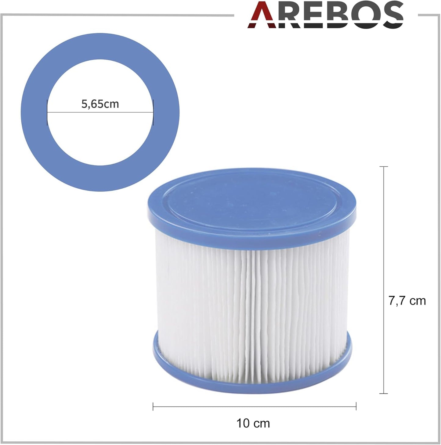 6er-Set Filterkartuschen für aufblasbare Whirlpools