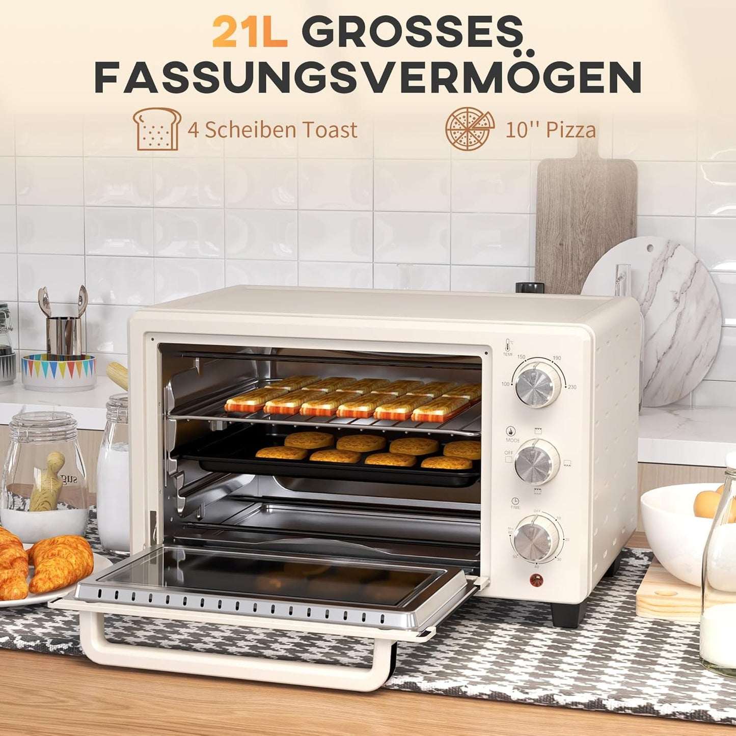 Minibackofen, Cremeweiss