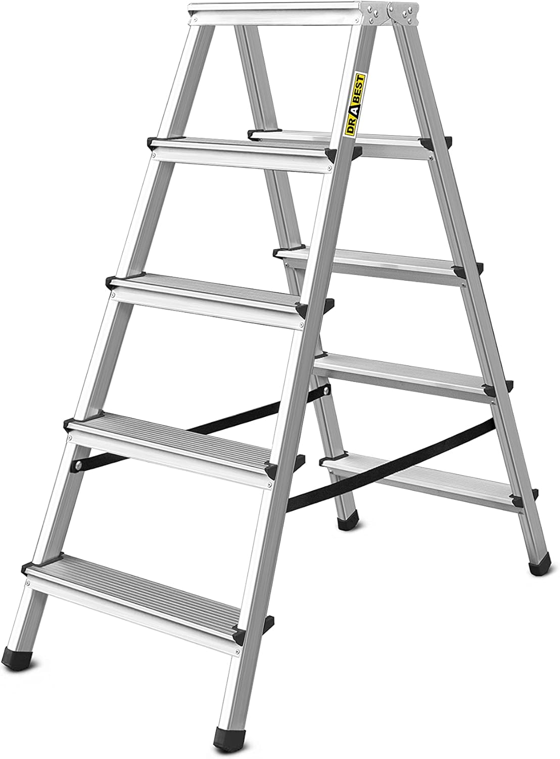Klappleiter, beidseitig 2x5 Stufen, 2x5 Stufen