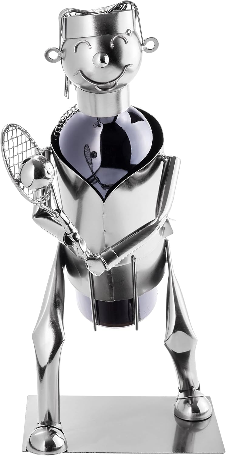 Weinflaschenhalter Tennisspielerin