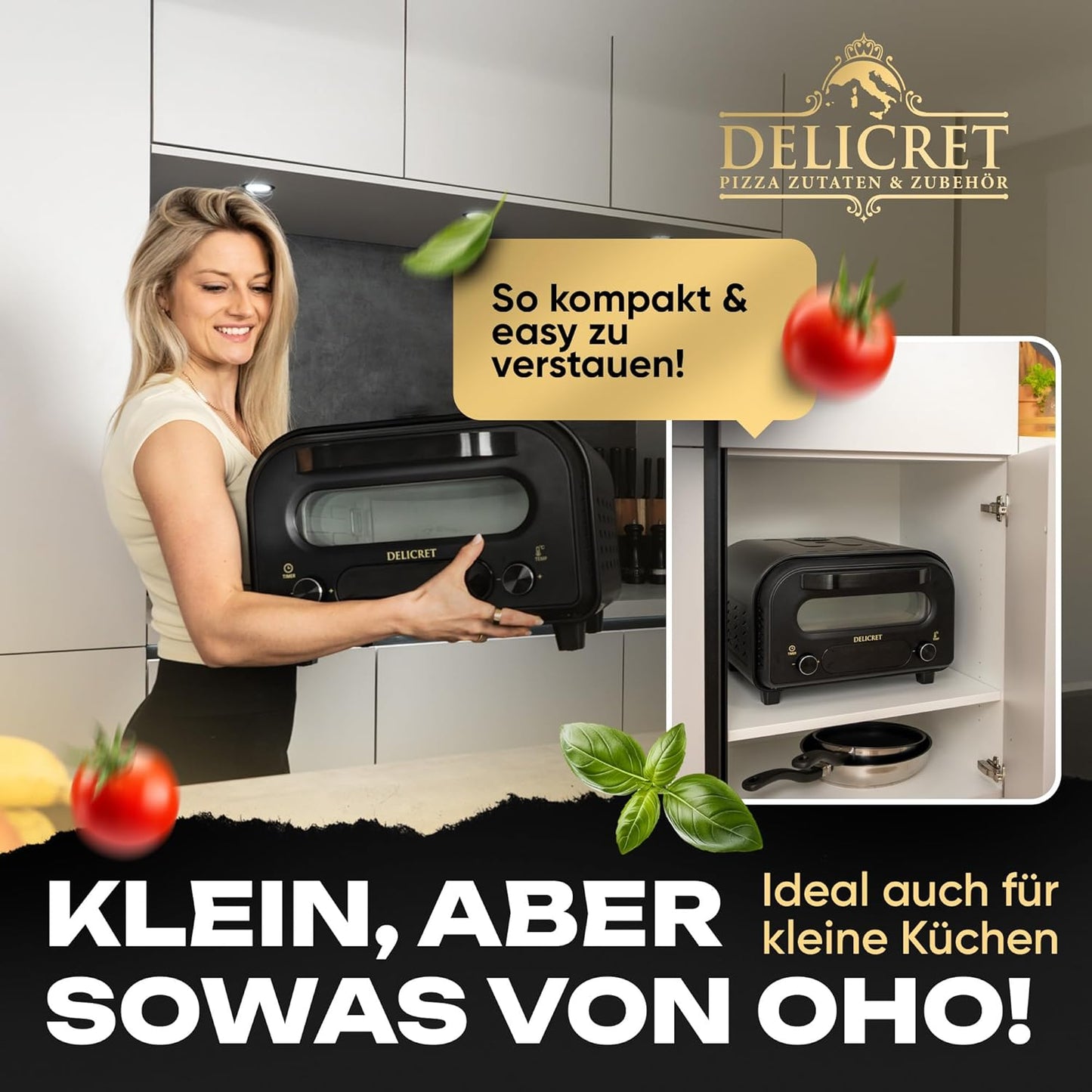 Elektrischer Pizzaofen 12 mit Zubehör & Rezept-Guide, Starter Bundle
