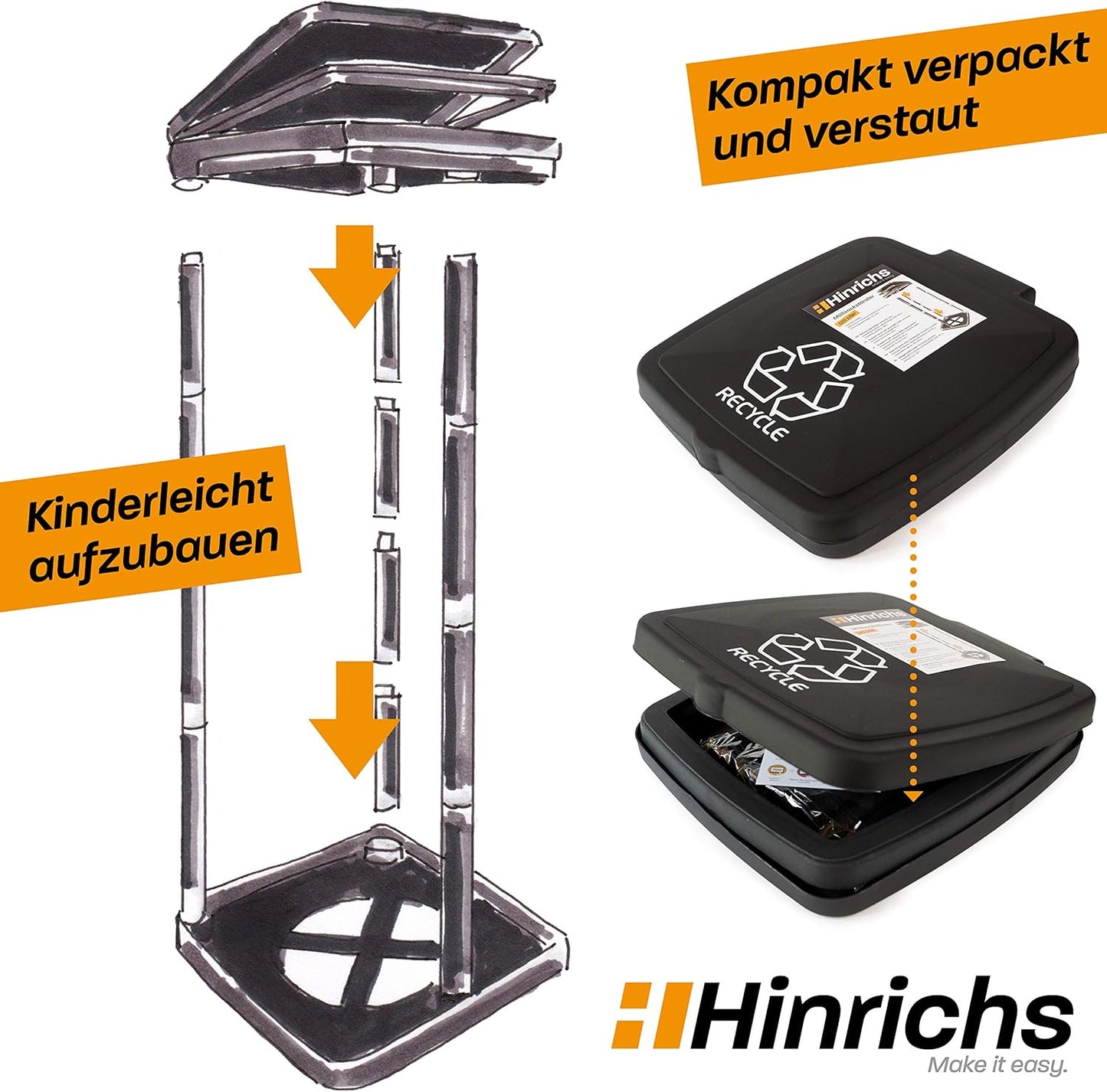 2-teiliges Müllsackständer-Set, 2 Stück