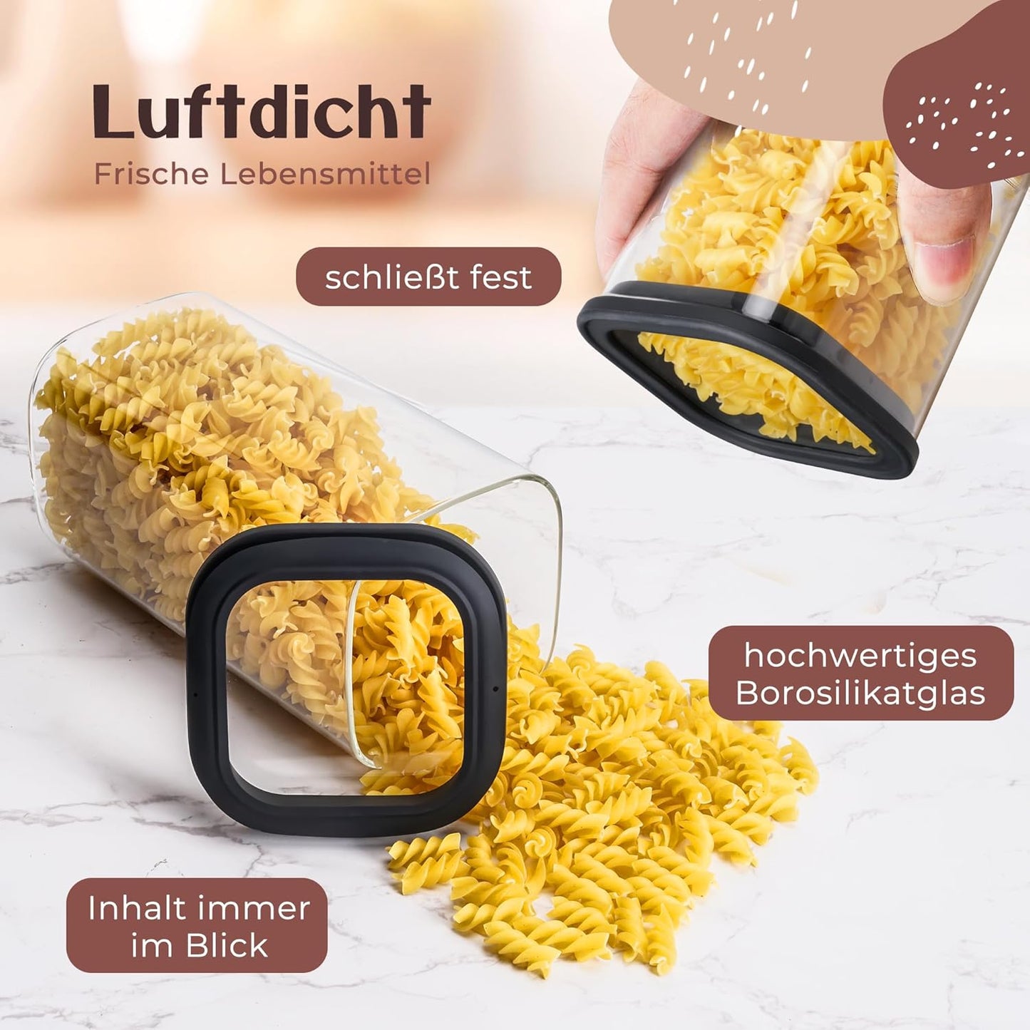 Vorratsgläser Set, 2 x 2300ml