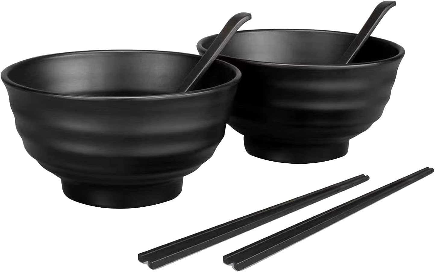 6-teiliges Ramen Schüssel Set mit Stäbchen & Löffel
