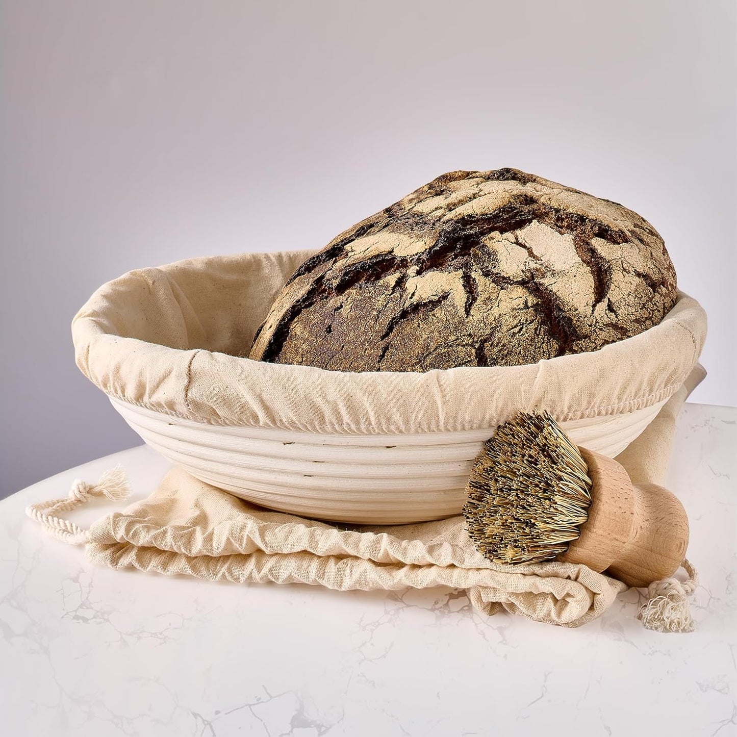 Gärkorb-Set zum Brotbacken inkl. Zubehör, 30cm