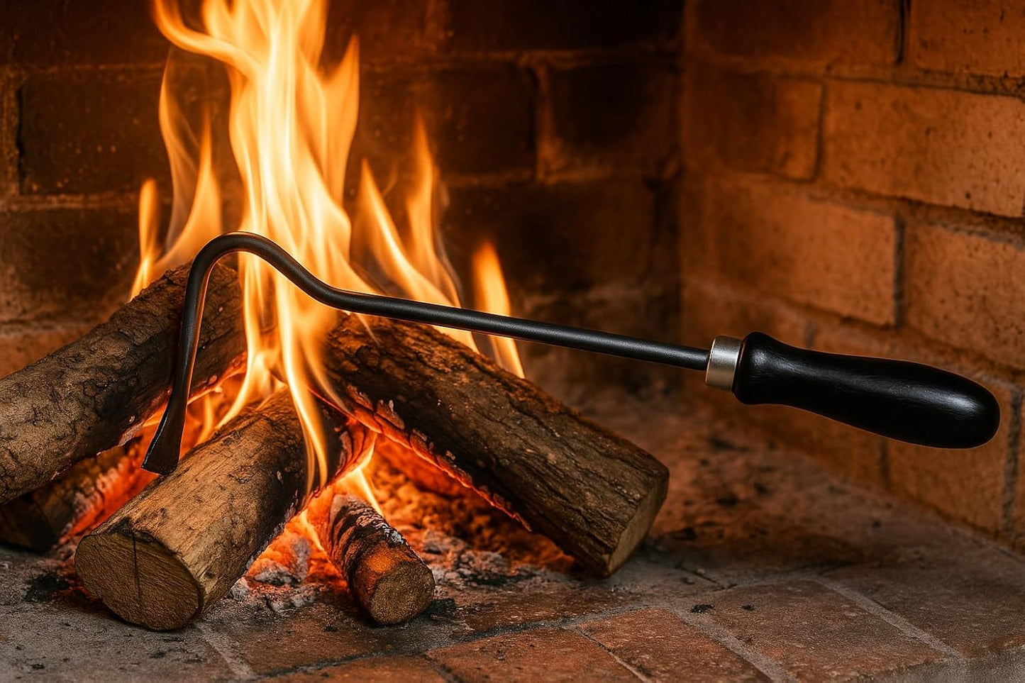 Bügelstahlhaken für Kamin und Holzofen, 300 mm