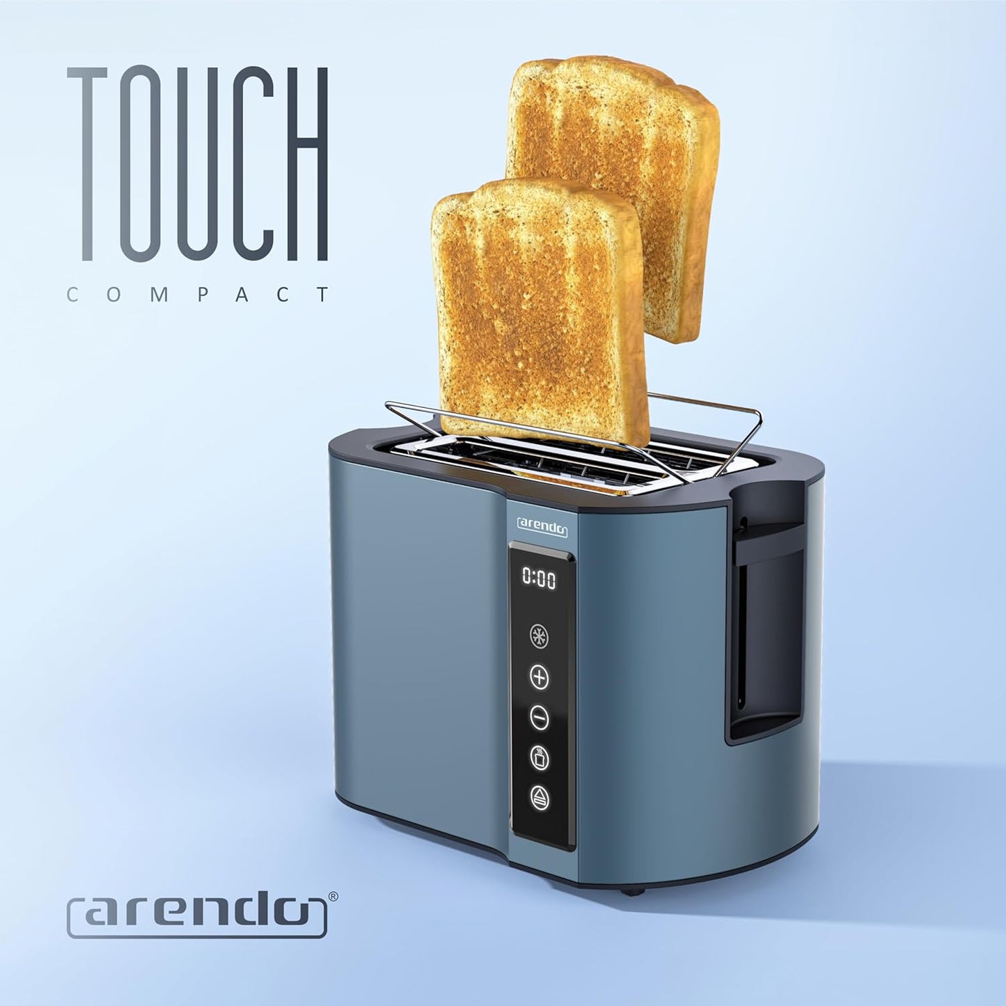 Toaster mit Display und 7 Bräunungsstufen, C: Blau