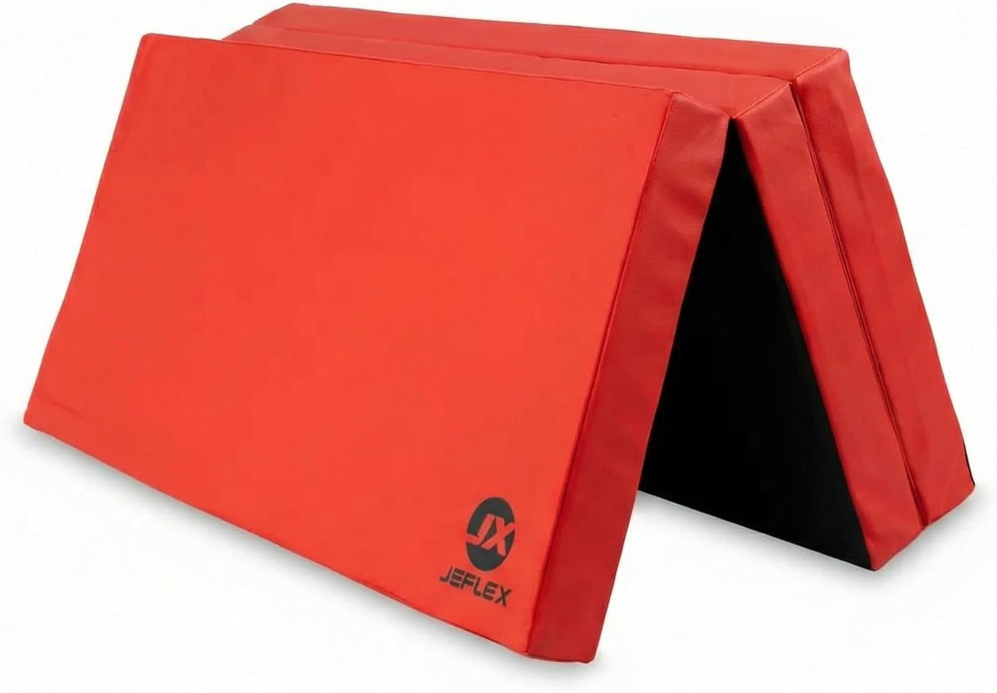 Klappbare Weichboden- und Turnmatte, Rot / Schwarz
