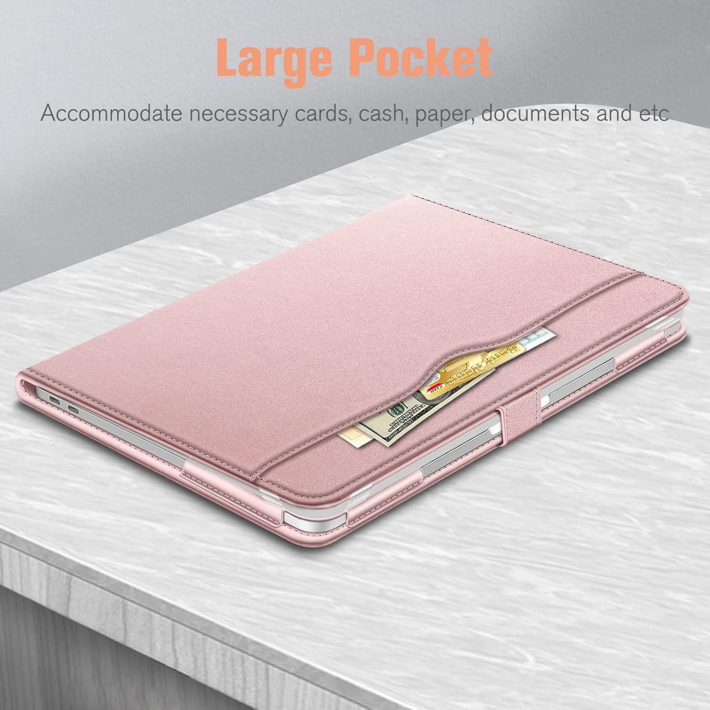 Laptop-Schutzhülle mit Dokumentschlitzen, *Roségold